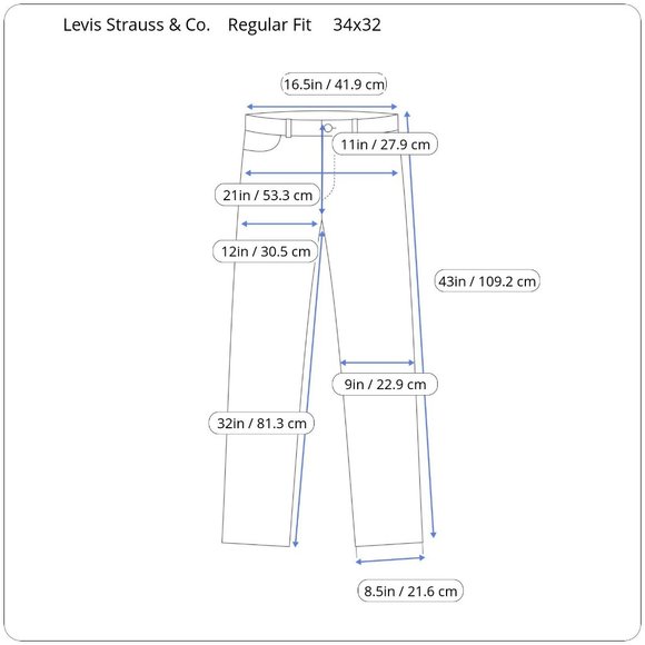 Levi Strauss & Co. Regular Fit 505 34x32 Quality Straight Leg Jeans - Picture 2 of 12